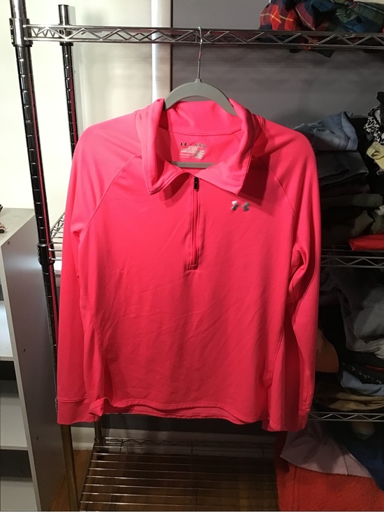 Under Armour Tops - Under Armour Hot Pink Quarter-Zip Long Sleeve Top